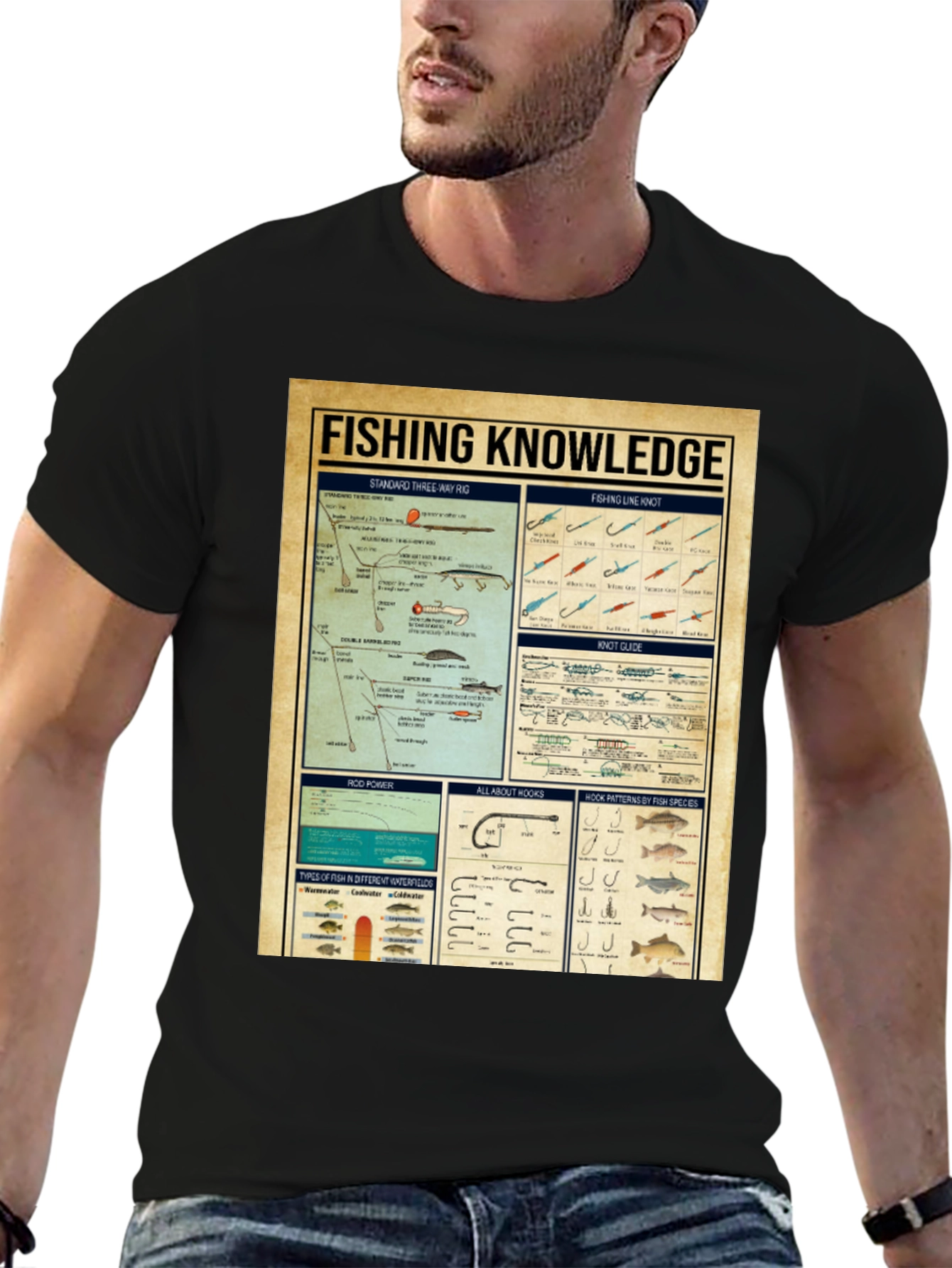 Fishing Knowledge Graphic T-Shirt - 6