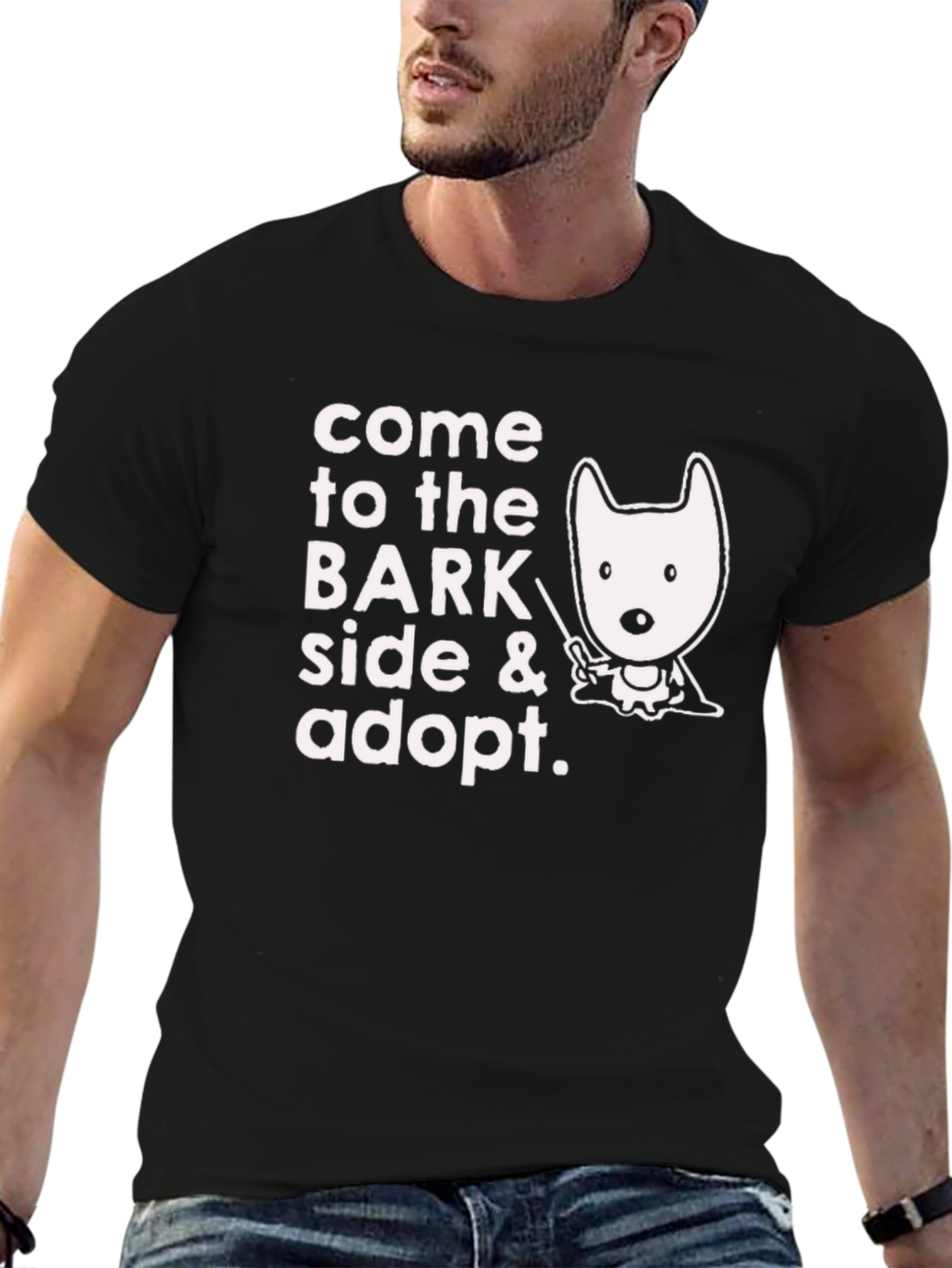 Black Come to the Bark Side T-Shirt view 6