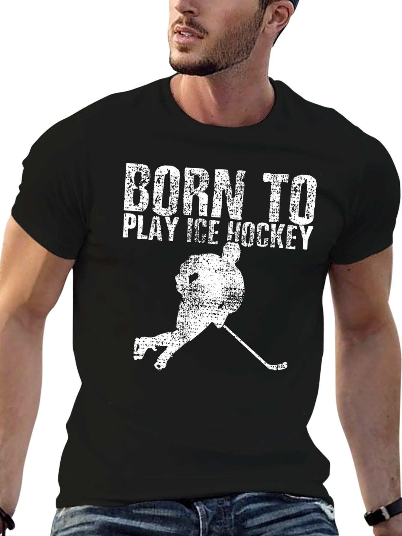 Born to Play Ice Hockey Graphic Tee - 6