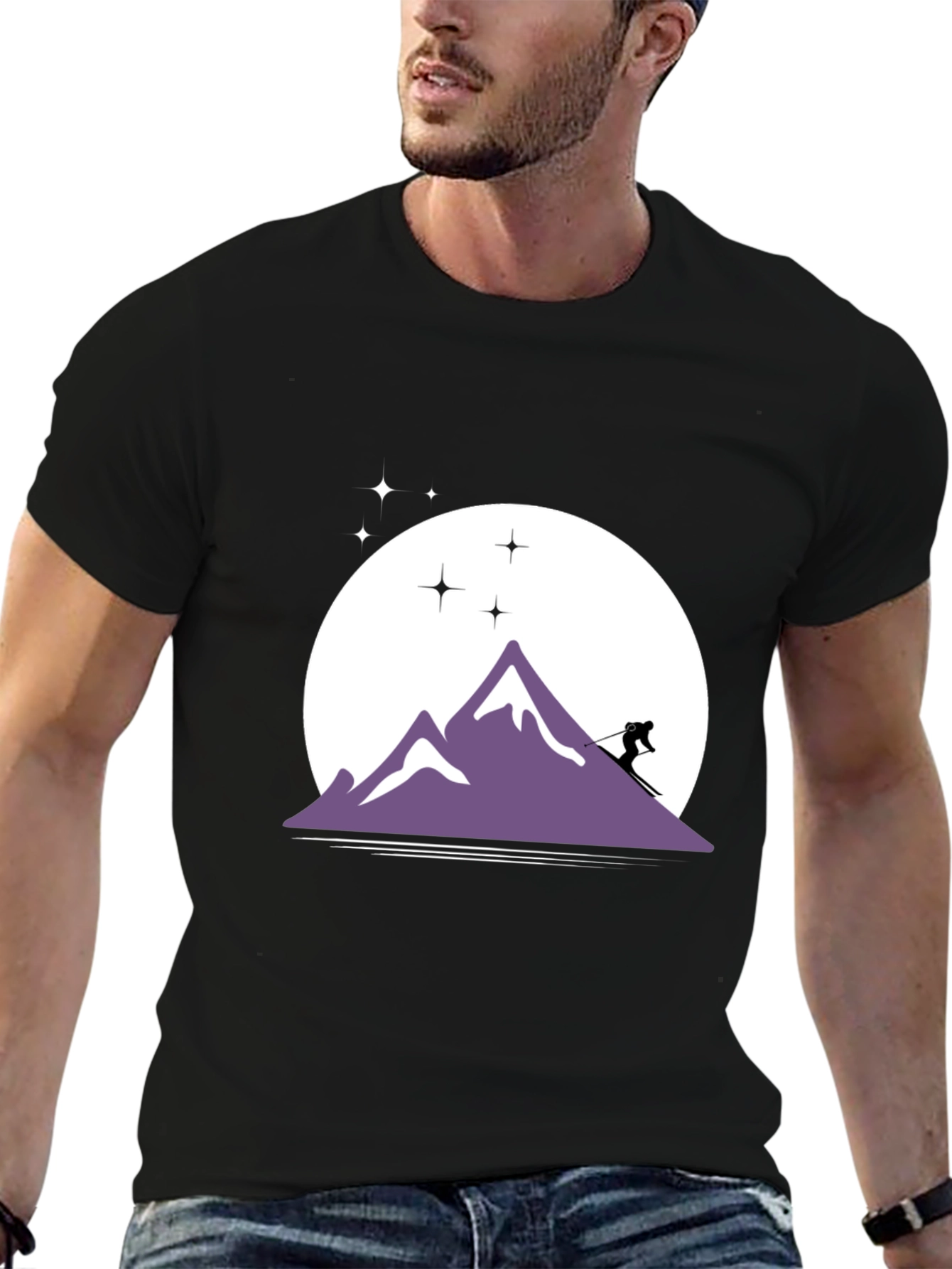 Black Mountain Skier Graphic Tee view 6