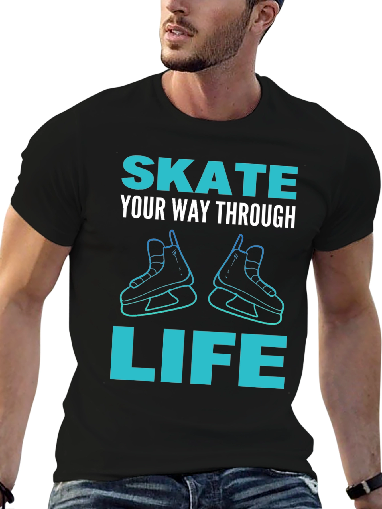 Black Skate Through Life Graphic Tee view 6