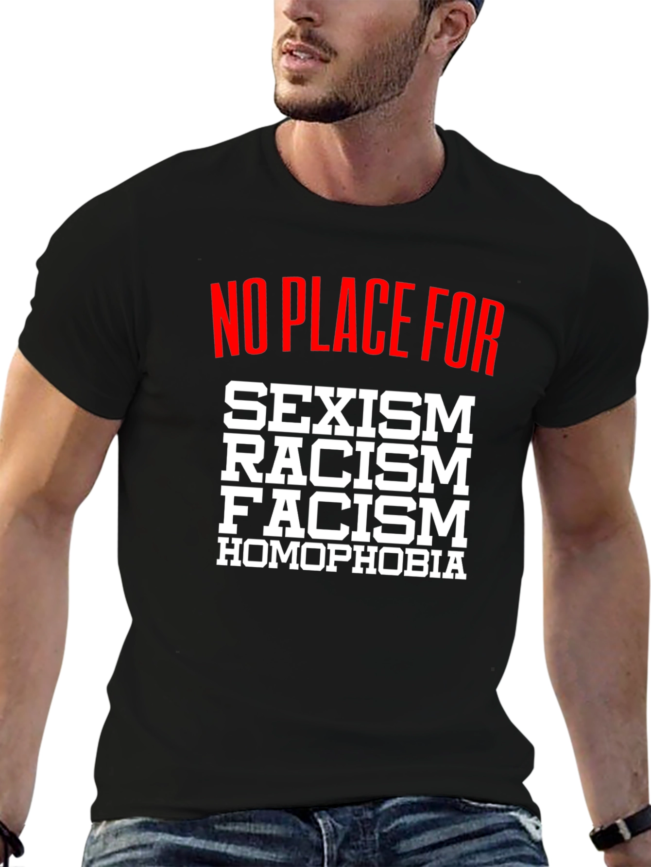Black No Place For T-Shirt view 6