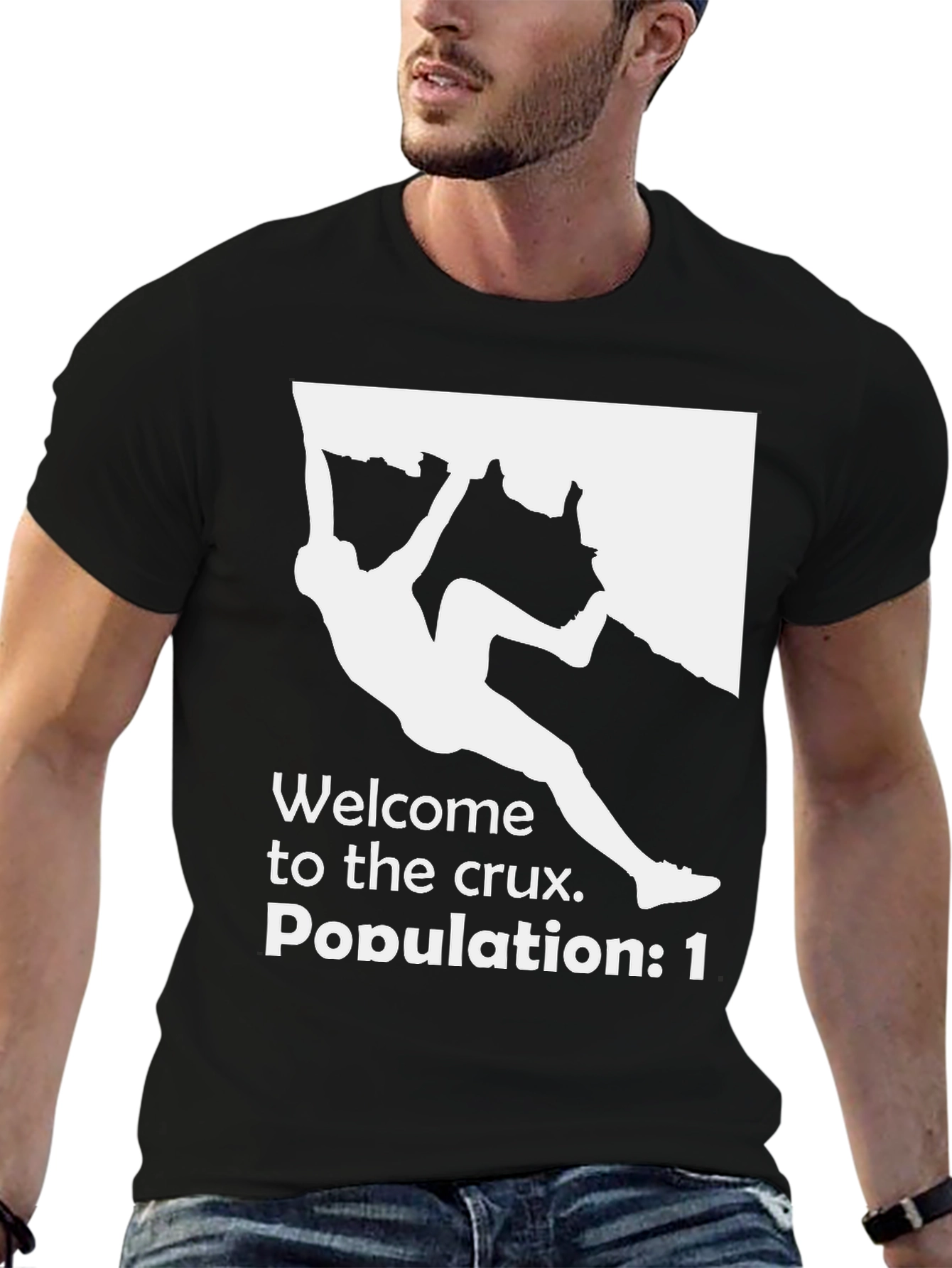 Black Welcome to the Crux Climbing T-Shirt view 6