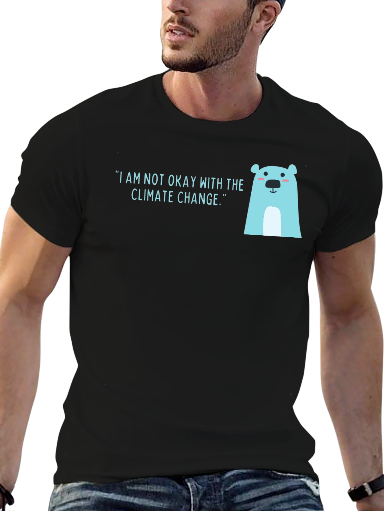 Black Climate Change Awareness T-Shirt view 6