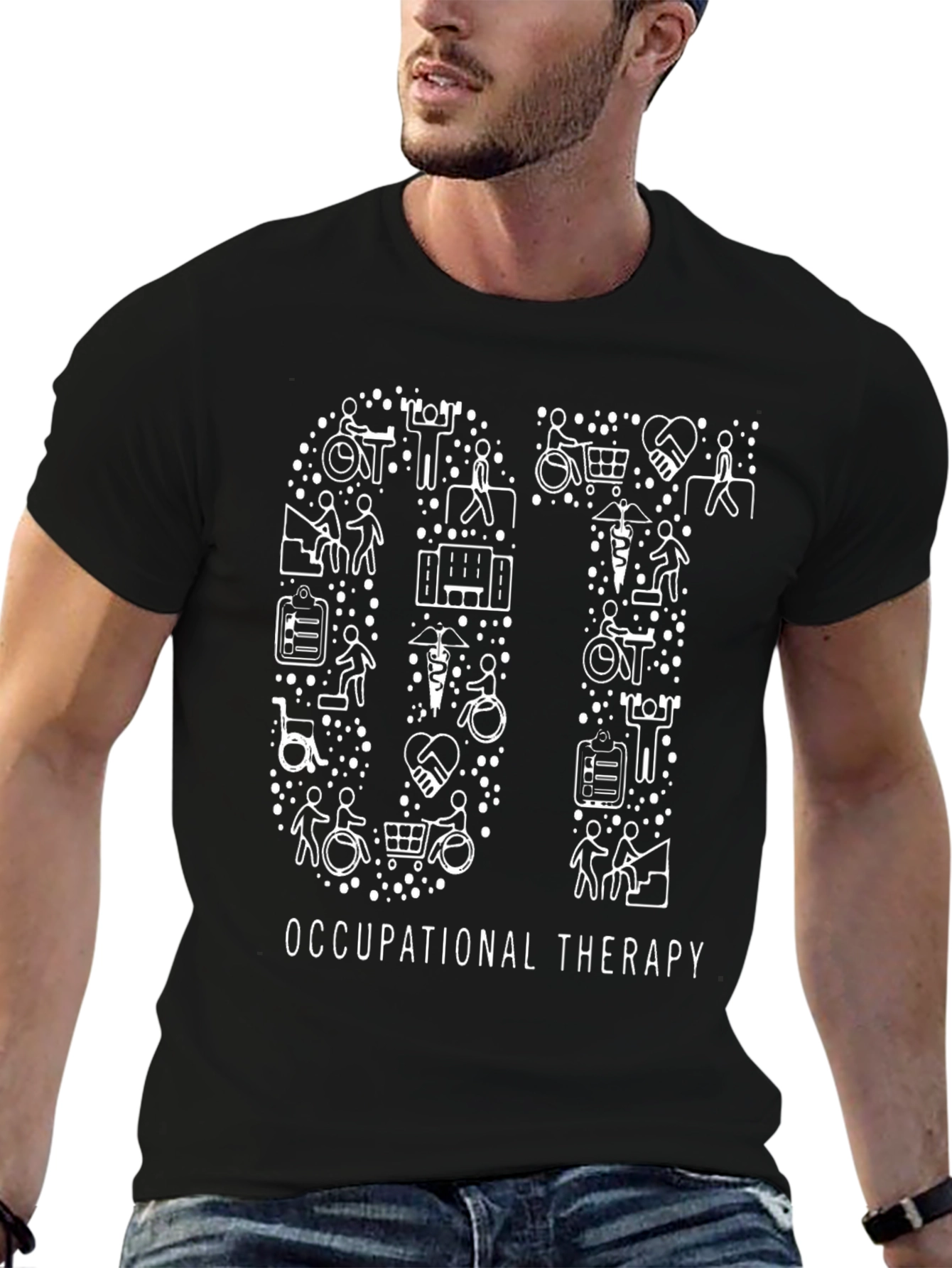Black Occupational Therapy T-Shirt OT Therapist Tee view 6