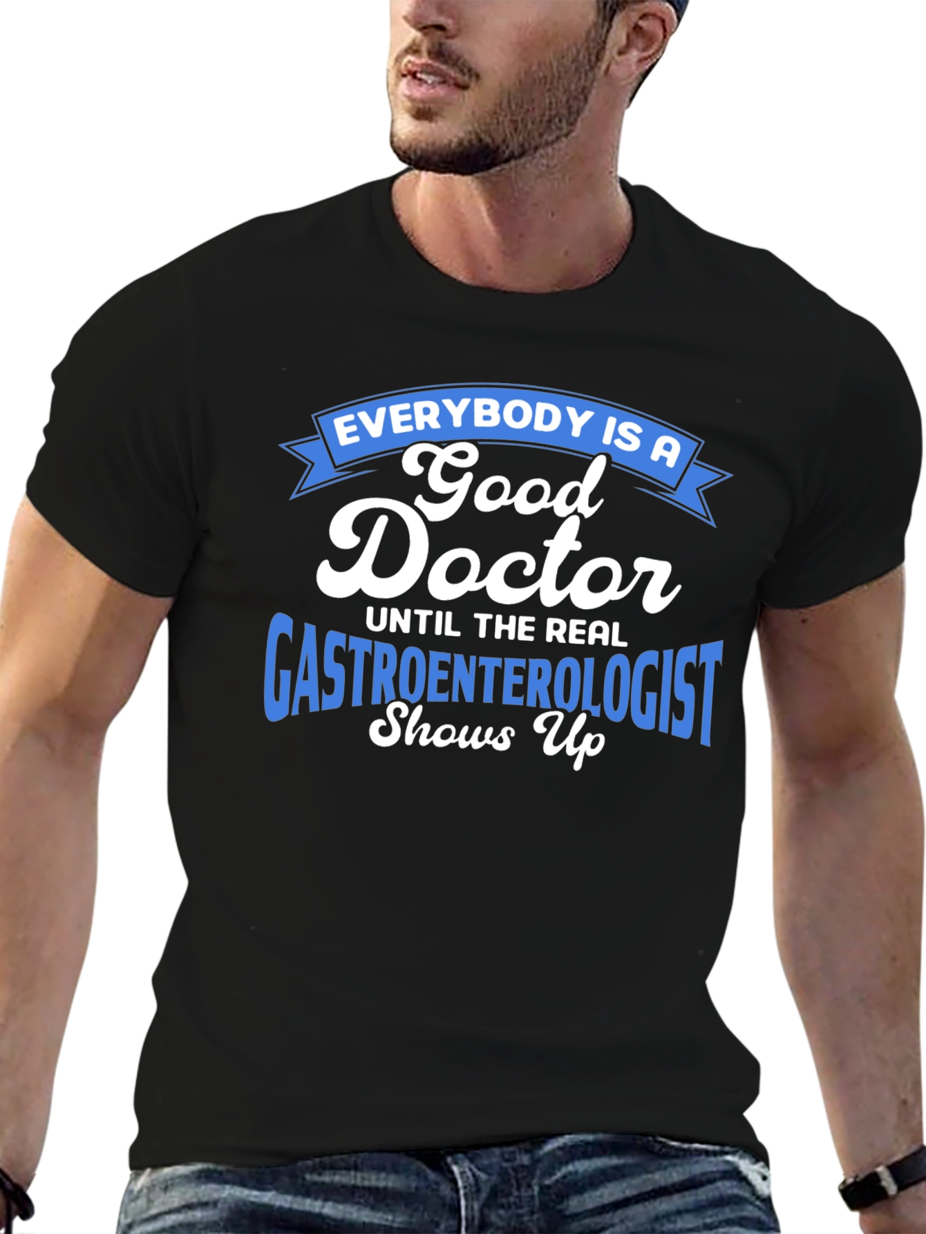 Black Gastroenterologist Humor T-Shirt - Doctor Gift view 6