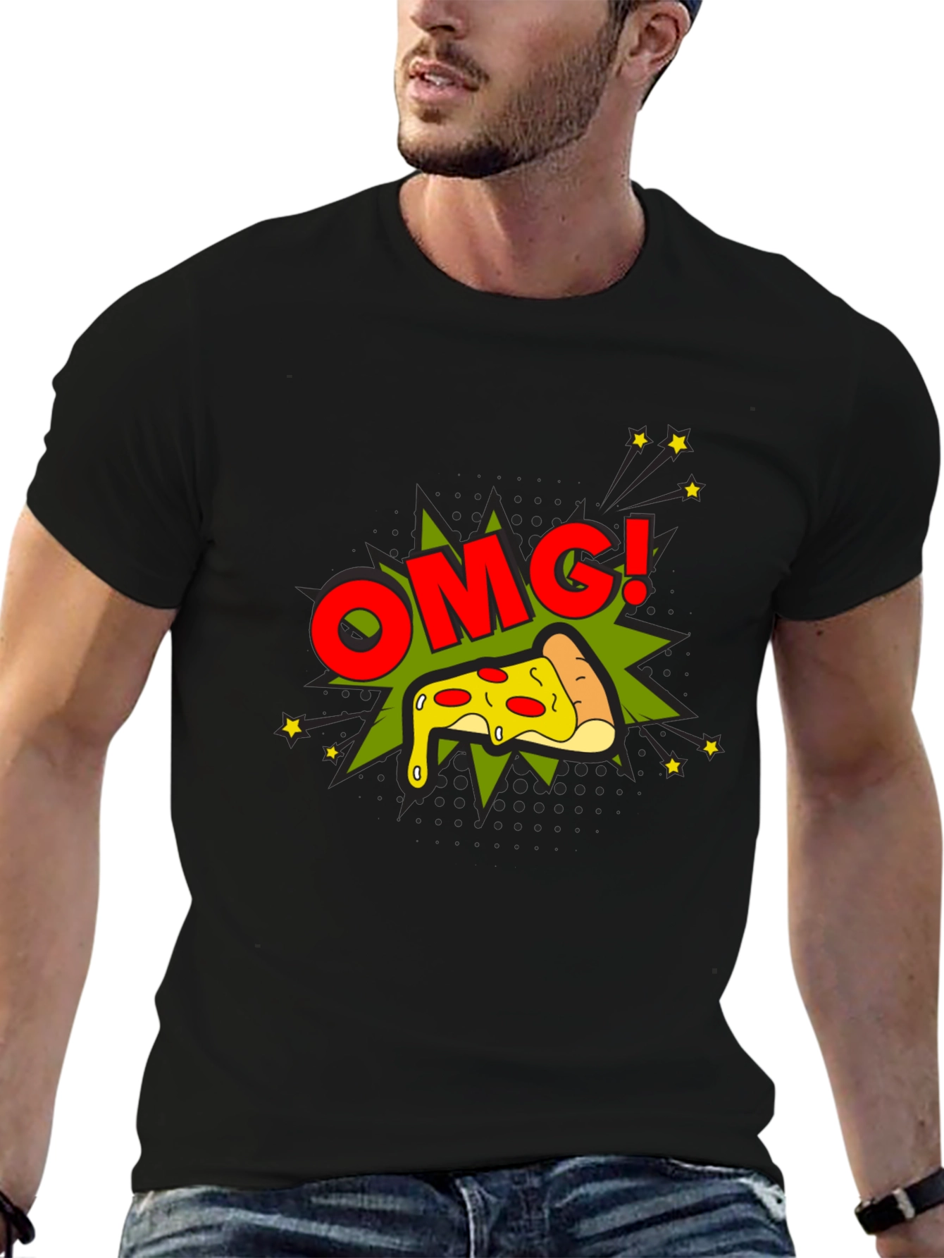 OMG! Pizza Graphic Tee - Casual Comfort - 6