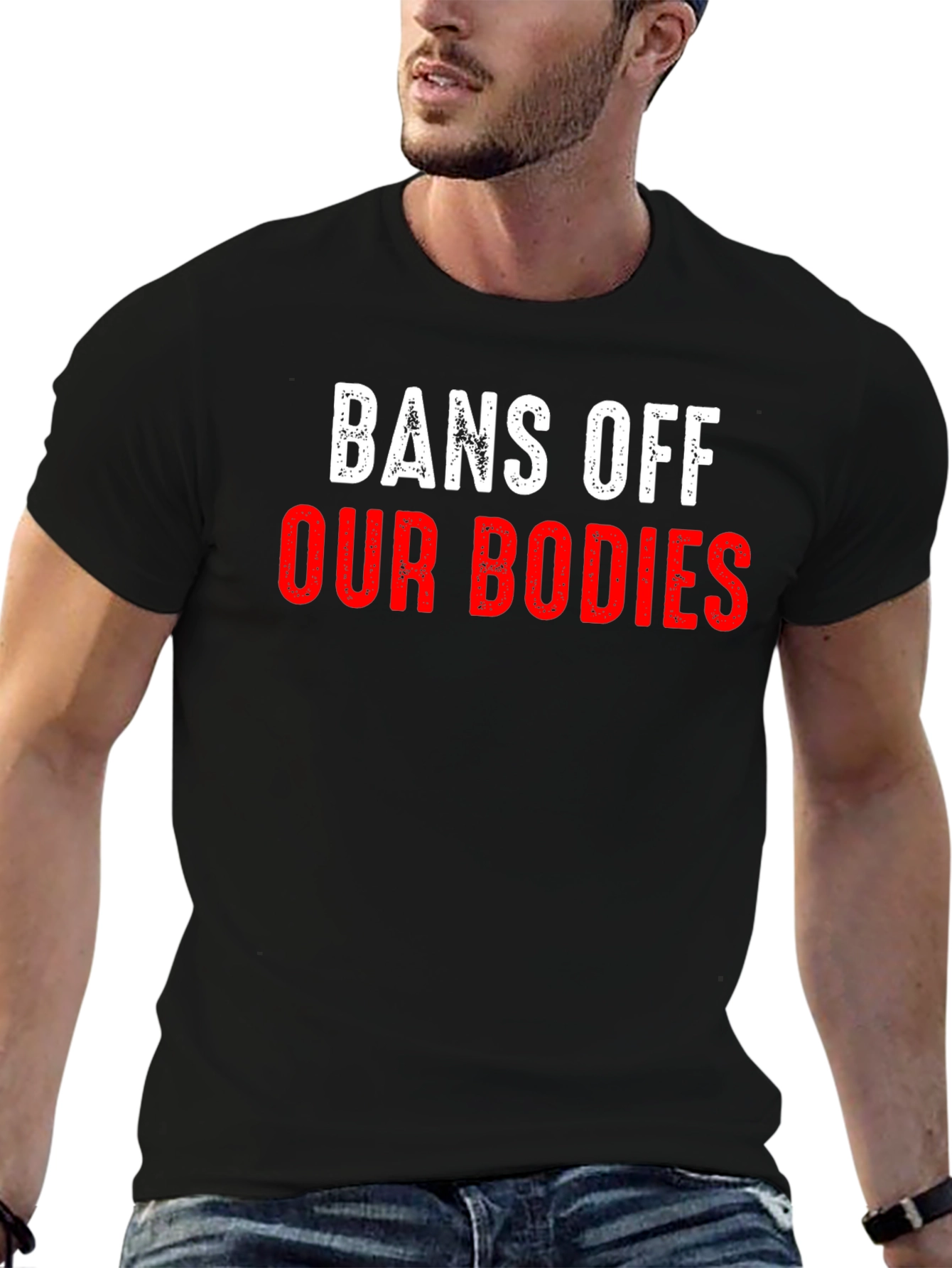 Black Bans Off Our Bodies T-Shirt Pro Choice view 6