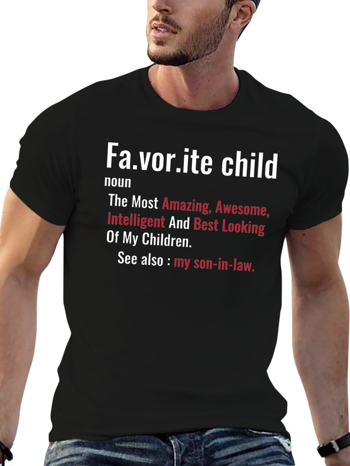 Black Favorite Child Definition Novelty T-Shirt view 6