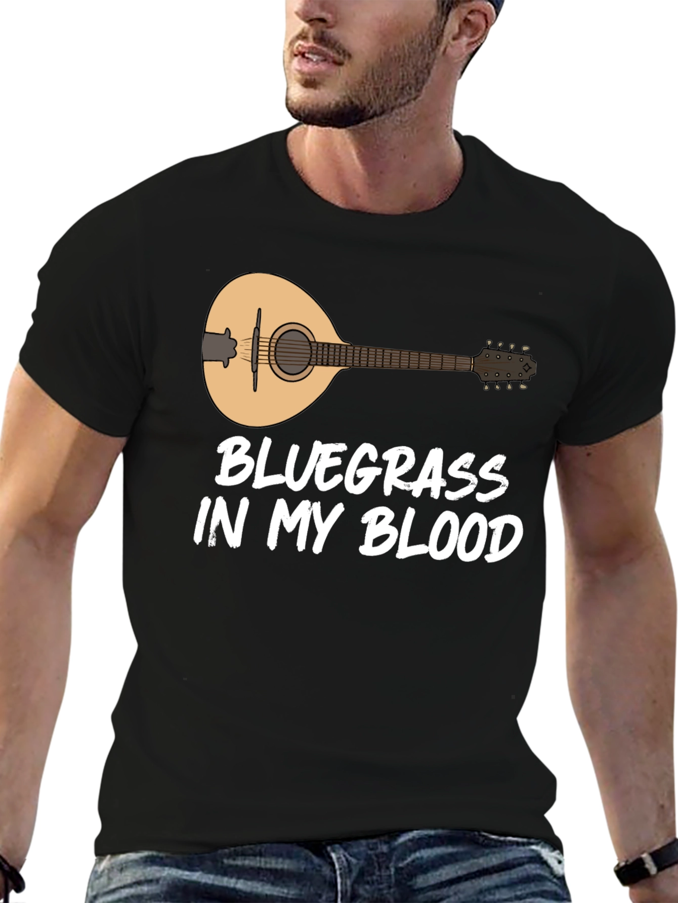 Black Bluegrass In My Blood Graphic Tee view 6