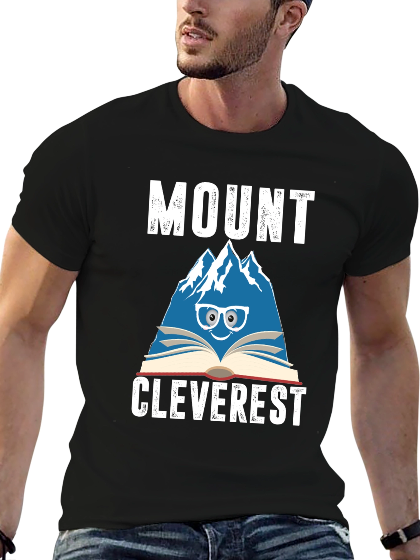 Black Mount Cleverest T-Shirt - Bookish Mountain Tee view 6