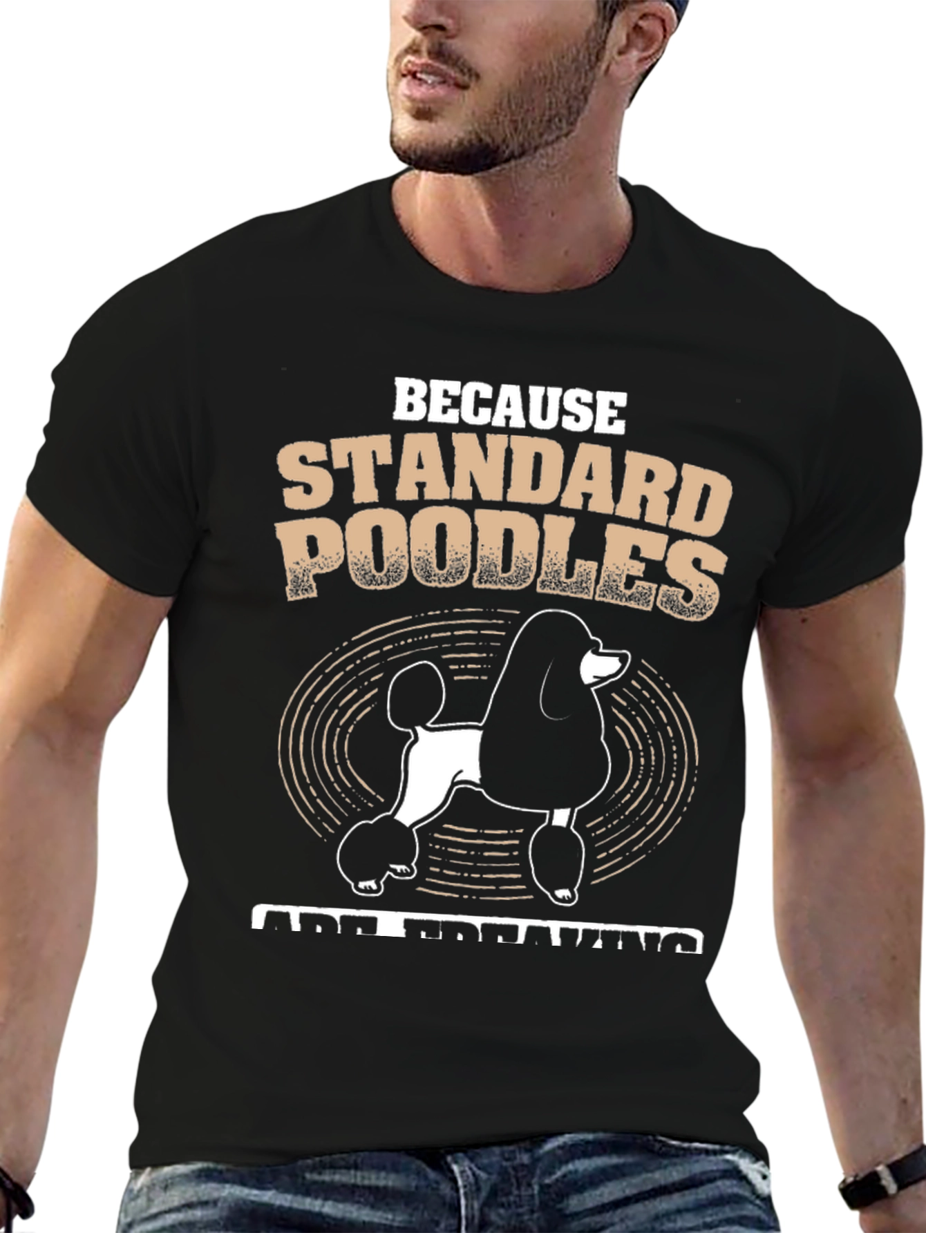 Black Standard Poodle T-Shirt - Dog Lover Tee view 6
