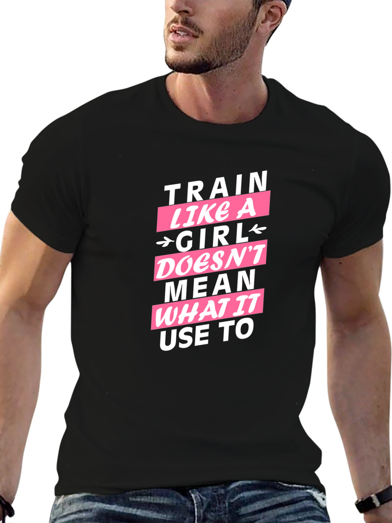 Black Train Like A Girl Graphic Tee view 6