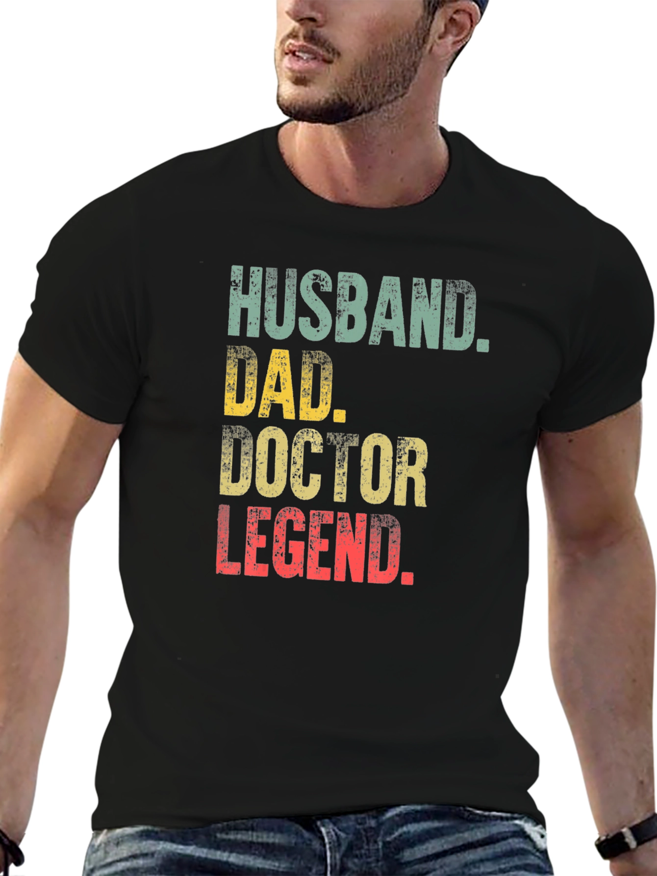 Black Husband Dad Doctor Legend T-Shirt - Gift for Men view 6