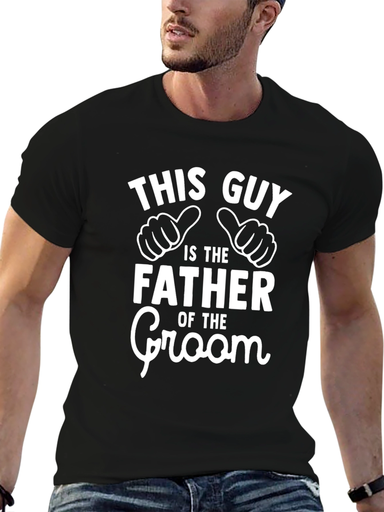 Black This Guy is The Father of the Groom T-Shirt view 6