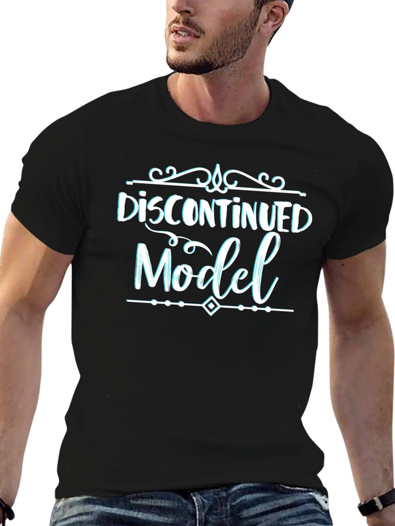 Black Discontinued Model Graphic T-Shirt view 6