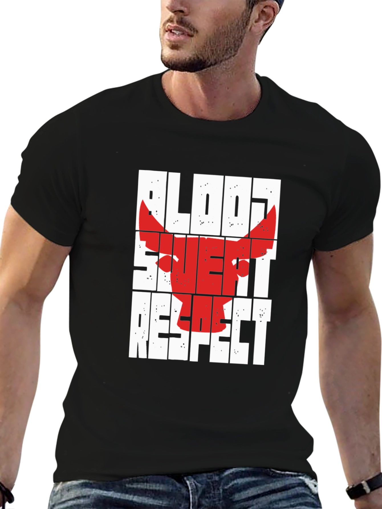 Black Blood Sweat Respect Graphic T-Shirt view 6