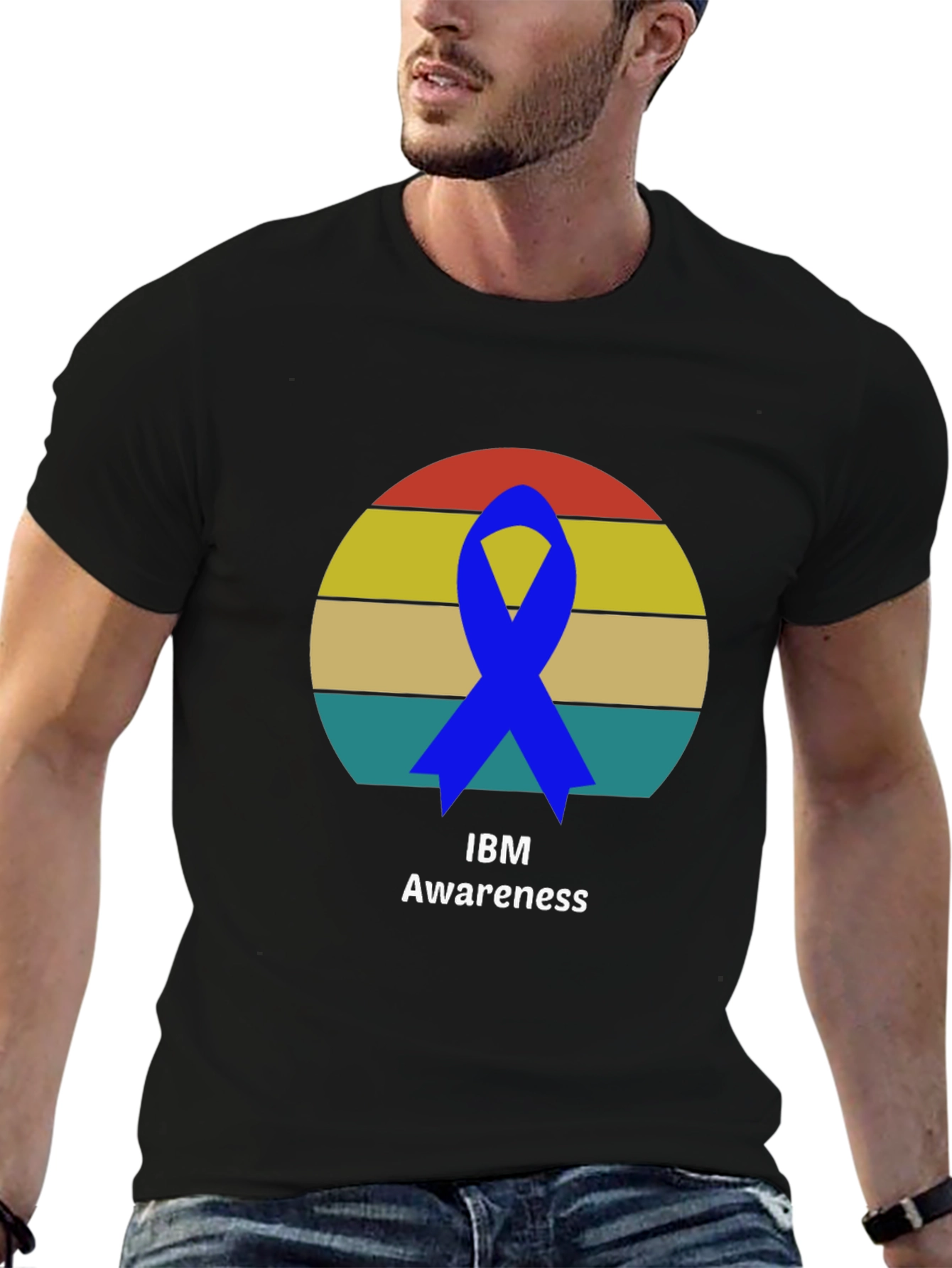 Black Awareness Ribbon Graphic Tee - Soft Cotton Blend view 6