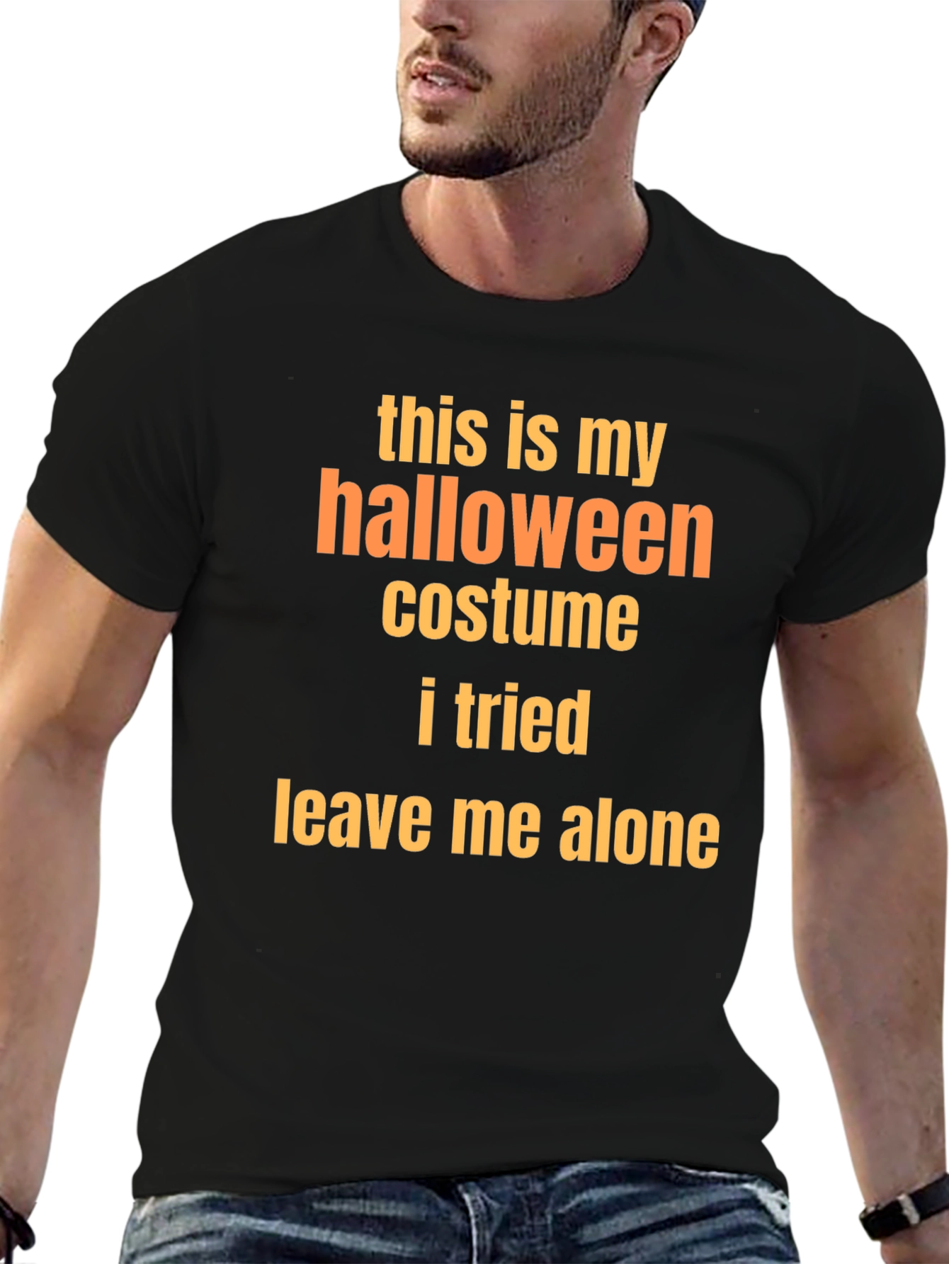 Black Halloween Costume T-Shirt - Funny & Comfy view 6