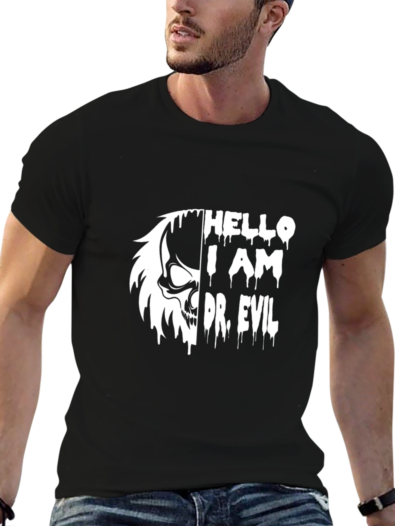 Black Hello I Am Dr. Evil Tee view 6