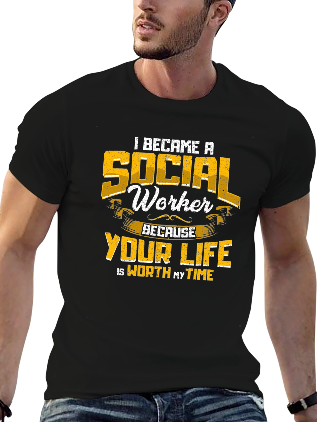 Black Social Worker T-Shirt: Worth My Time view 6