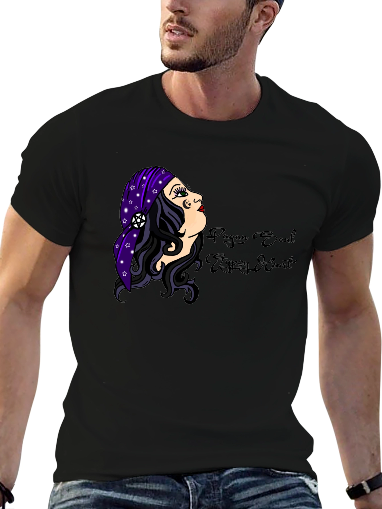 Pagan Soul Gypsy Heart Black T-Shirt - 6