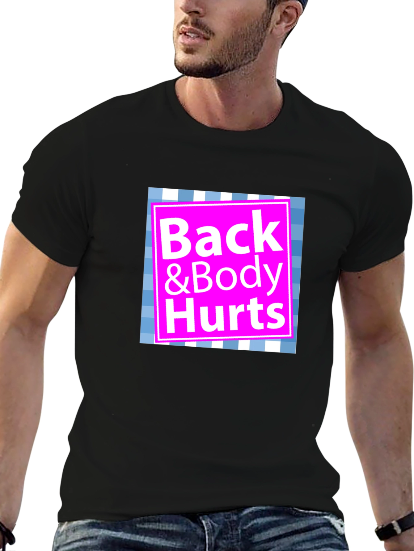 Black Back & Body Hurts Graphic T-Shirt view 6