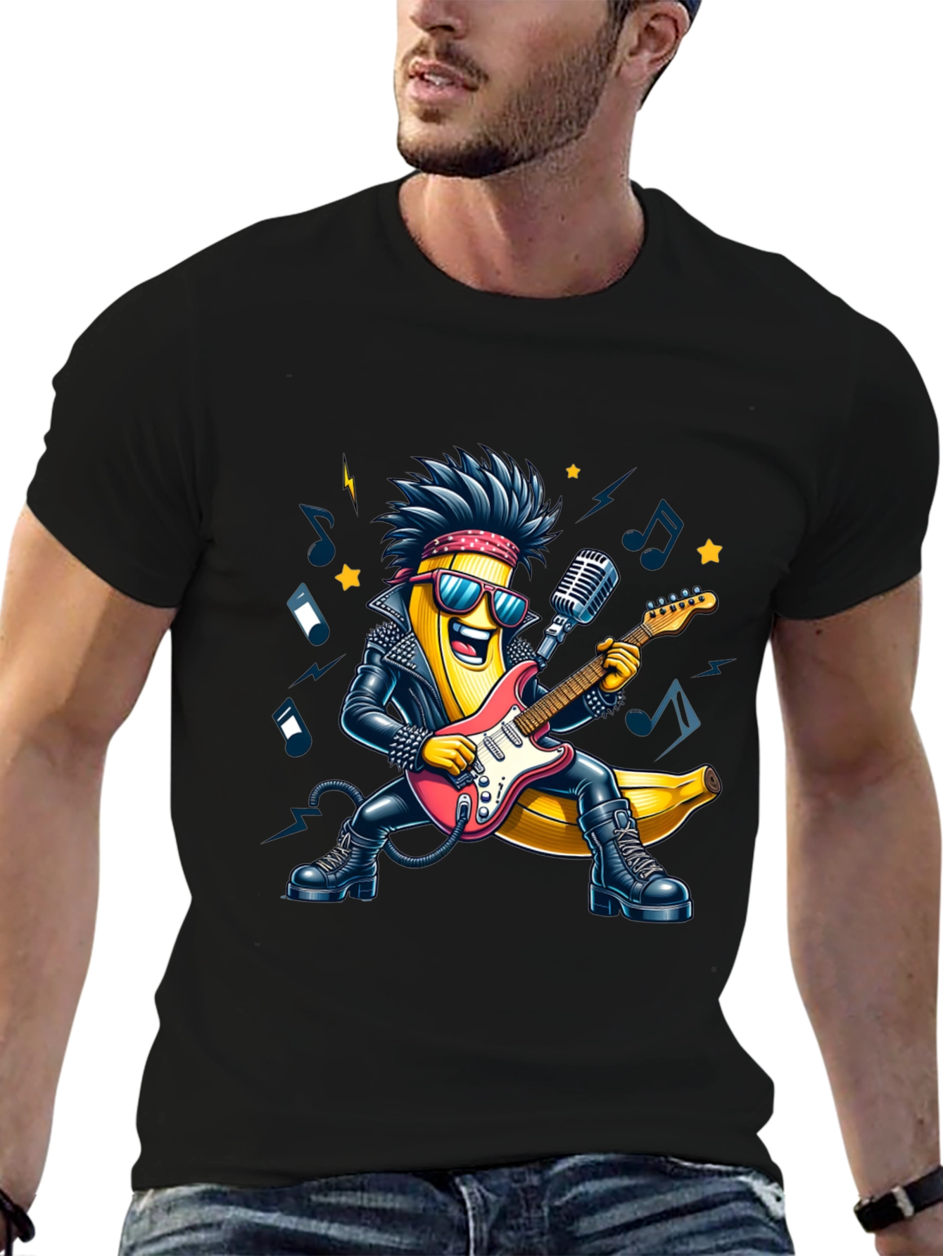 Black Rockstar Banana T-Shirt view 6