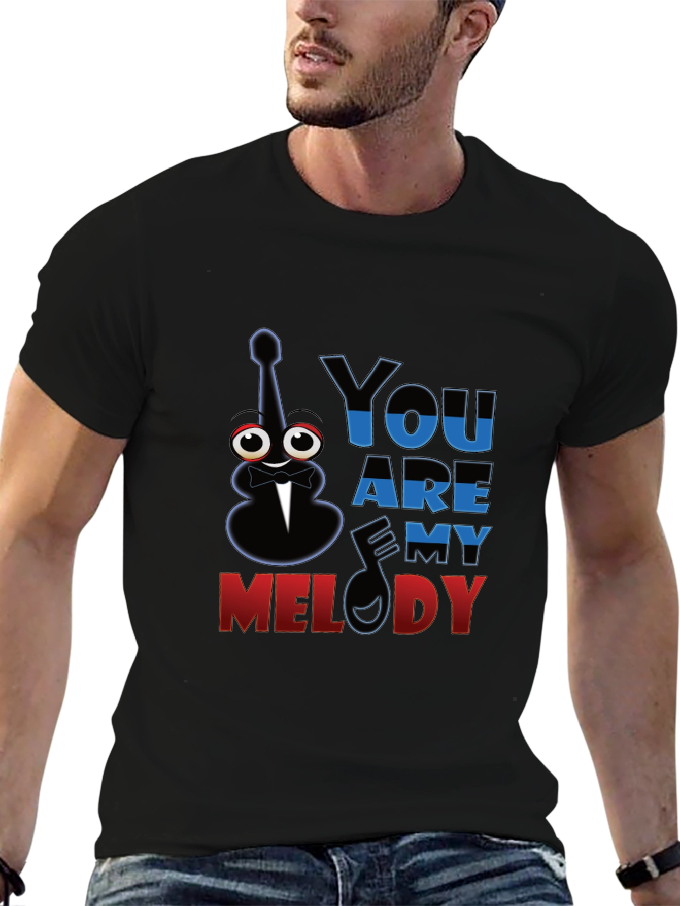 Black You Are My Melody Graphic T-Shirt view 6