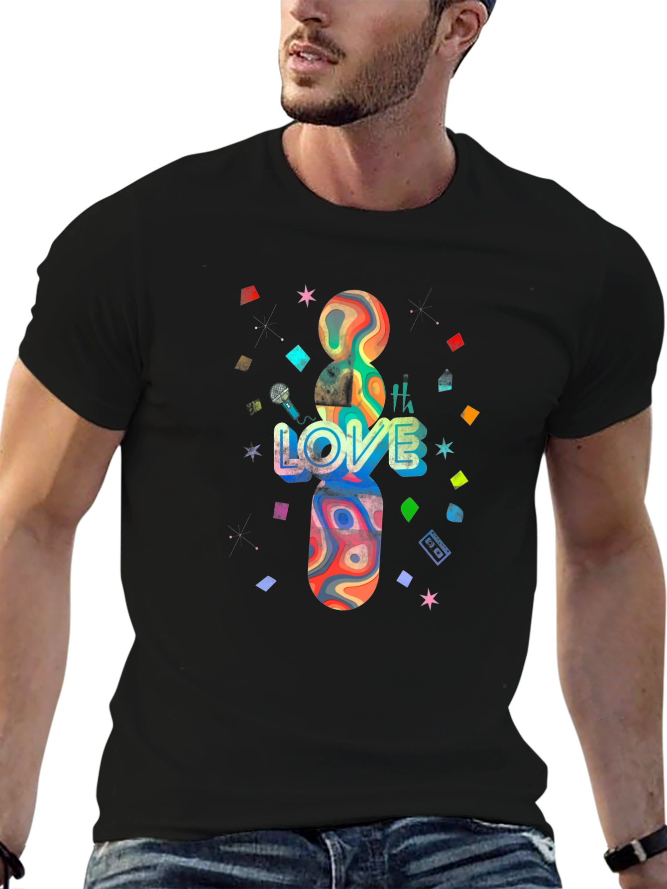 Black Love Wins T-Shirt - Abstract Design Tee view 6