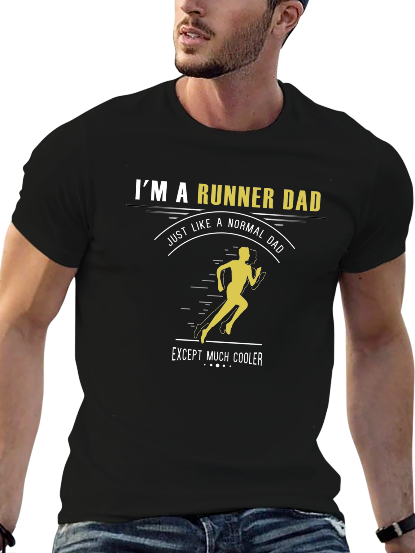 Black Runner Dad T-Shirt - Just Like a Normal Dad, Except Much Cooler! view 6