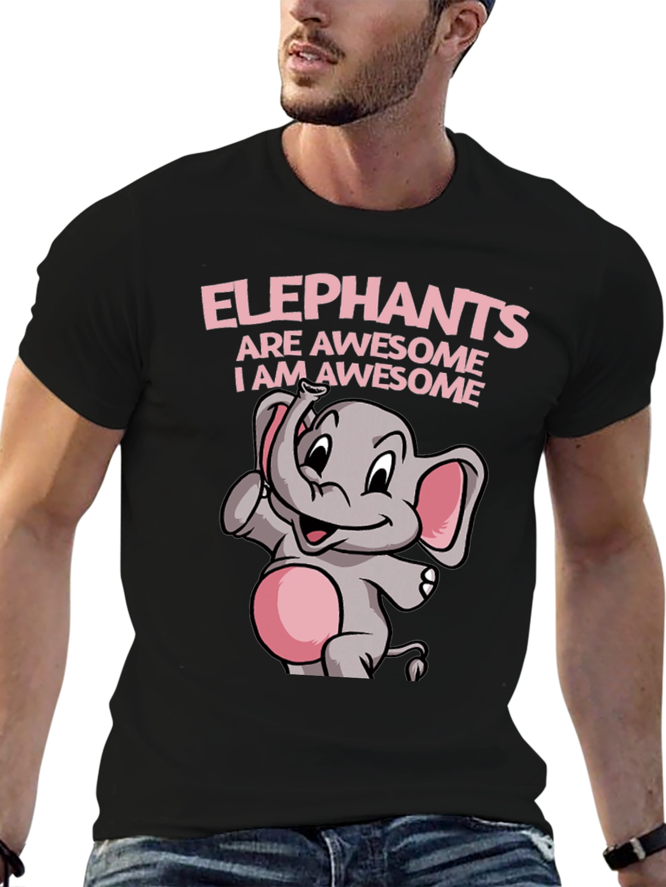 Black Elephant Awesome Graphic Tee Shirt view 6