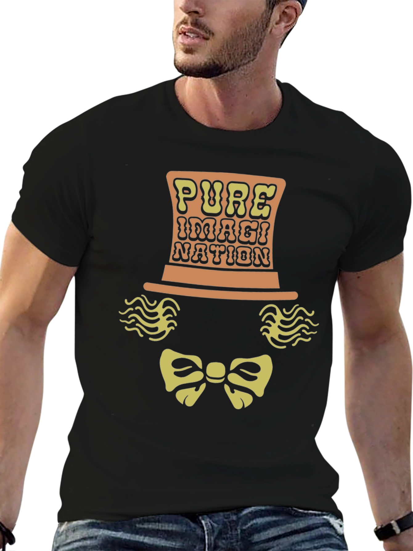 Black Pure Imagination T-Shirt | Whimsical Design view 6