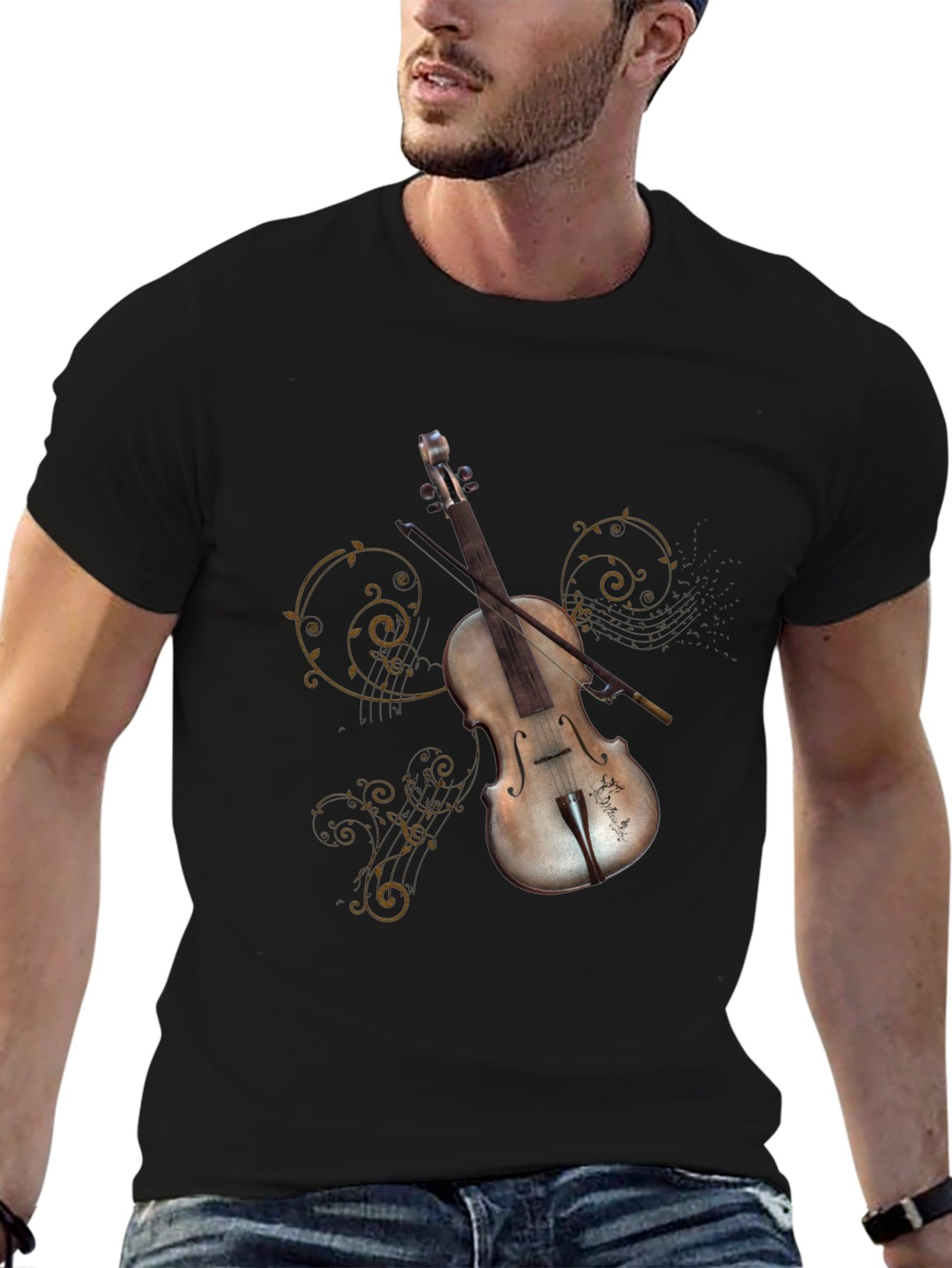 Black Violin Graphic Tee - Music Lover's T-Shirt view 6