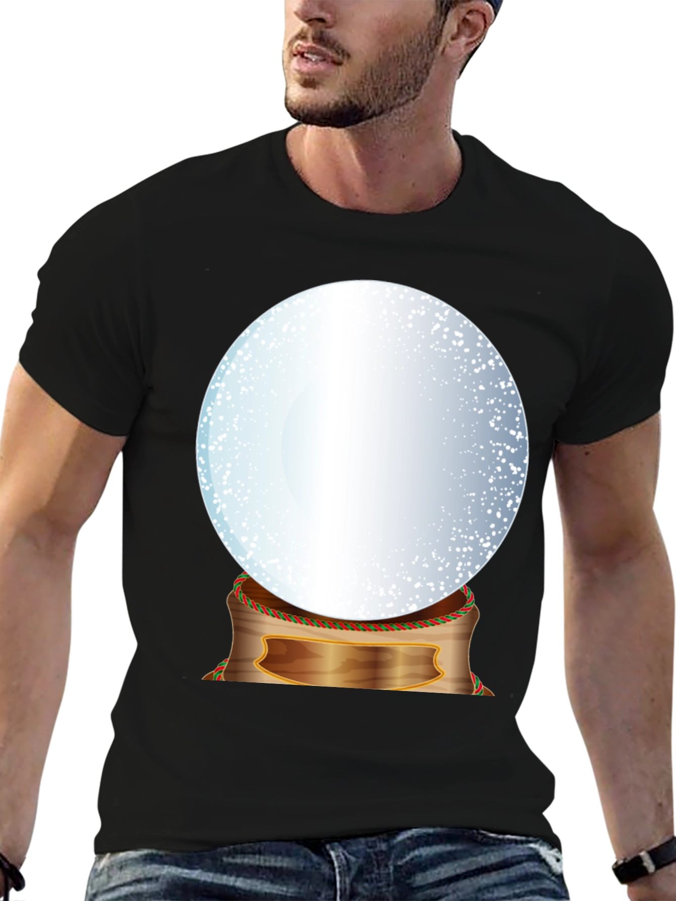 Black Snow Globe Graphic Tee - Holiday Fun! view 6