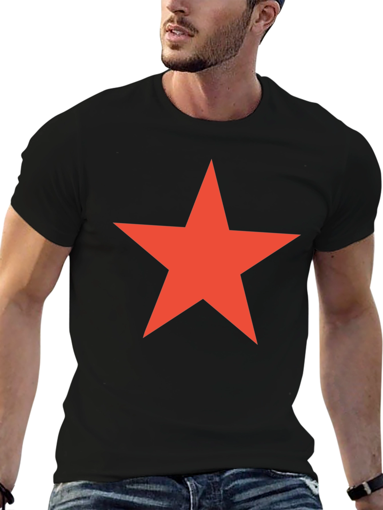 Black Red Star Graphic Tee - Classic Cool view 6