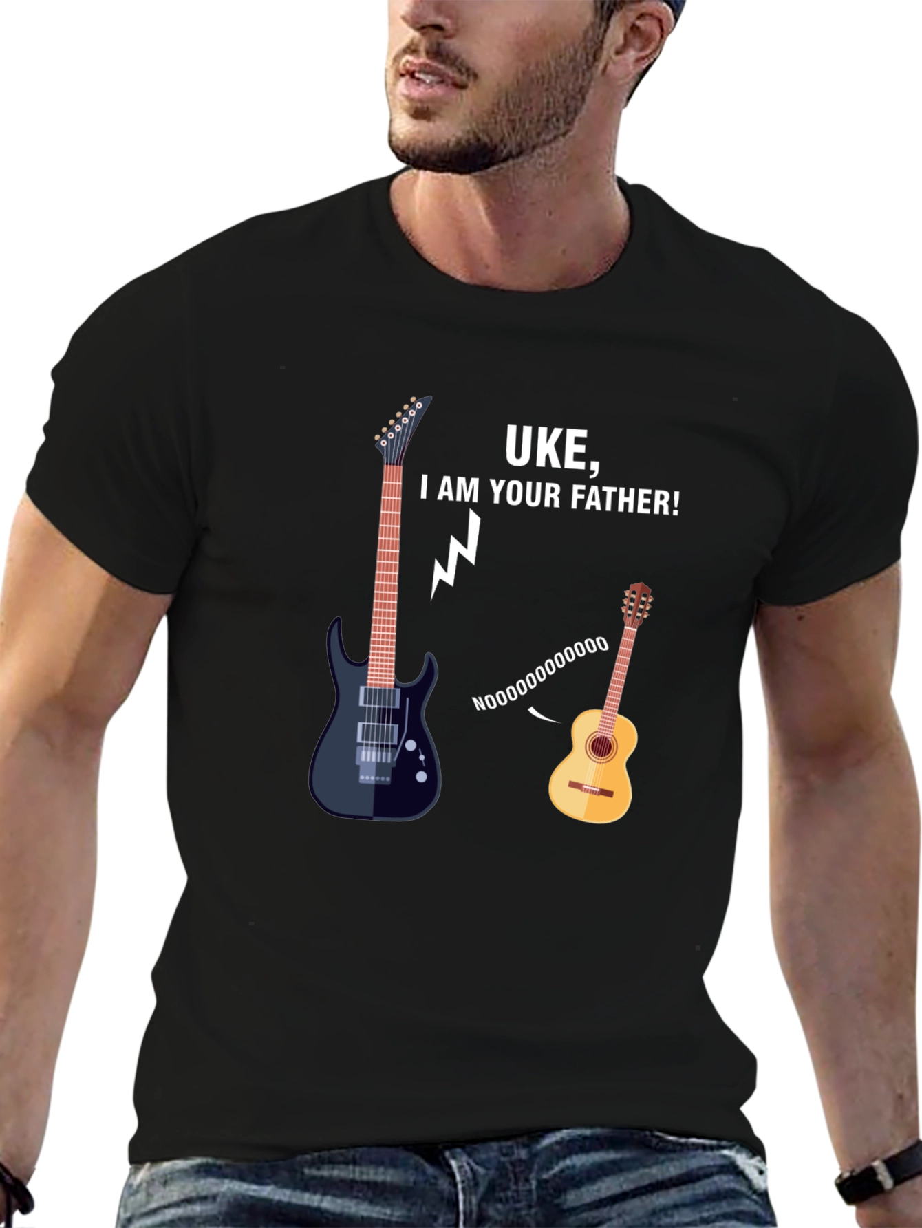 Black Uke I am Your Father T-Shirt view 6