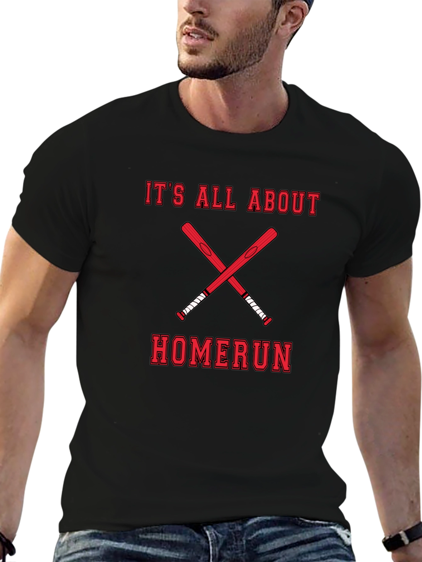 Black Homerun Baseball T-Shirt view 6