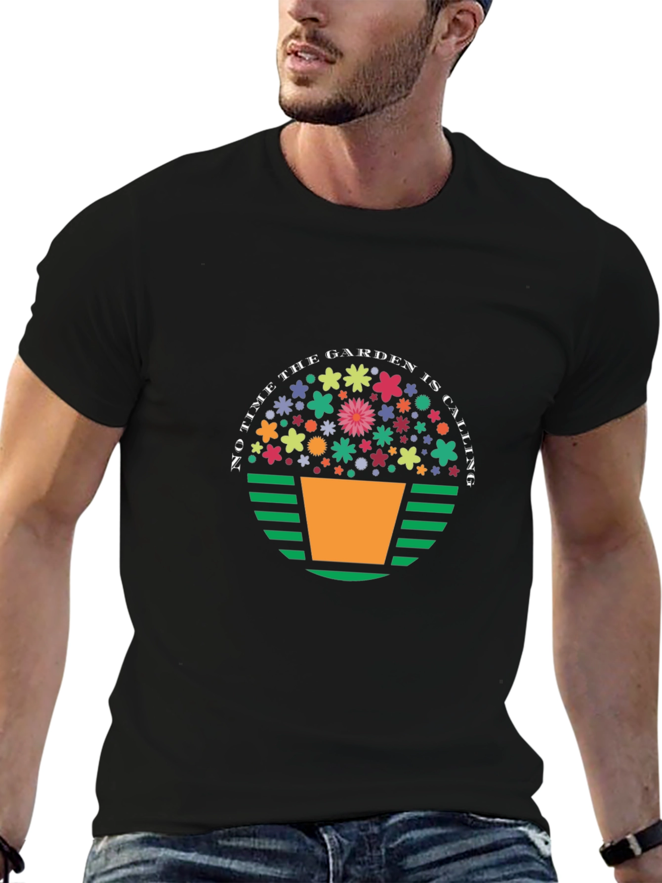 Black Gardener's Calling Black T-Shirt view 6
