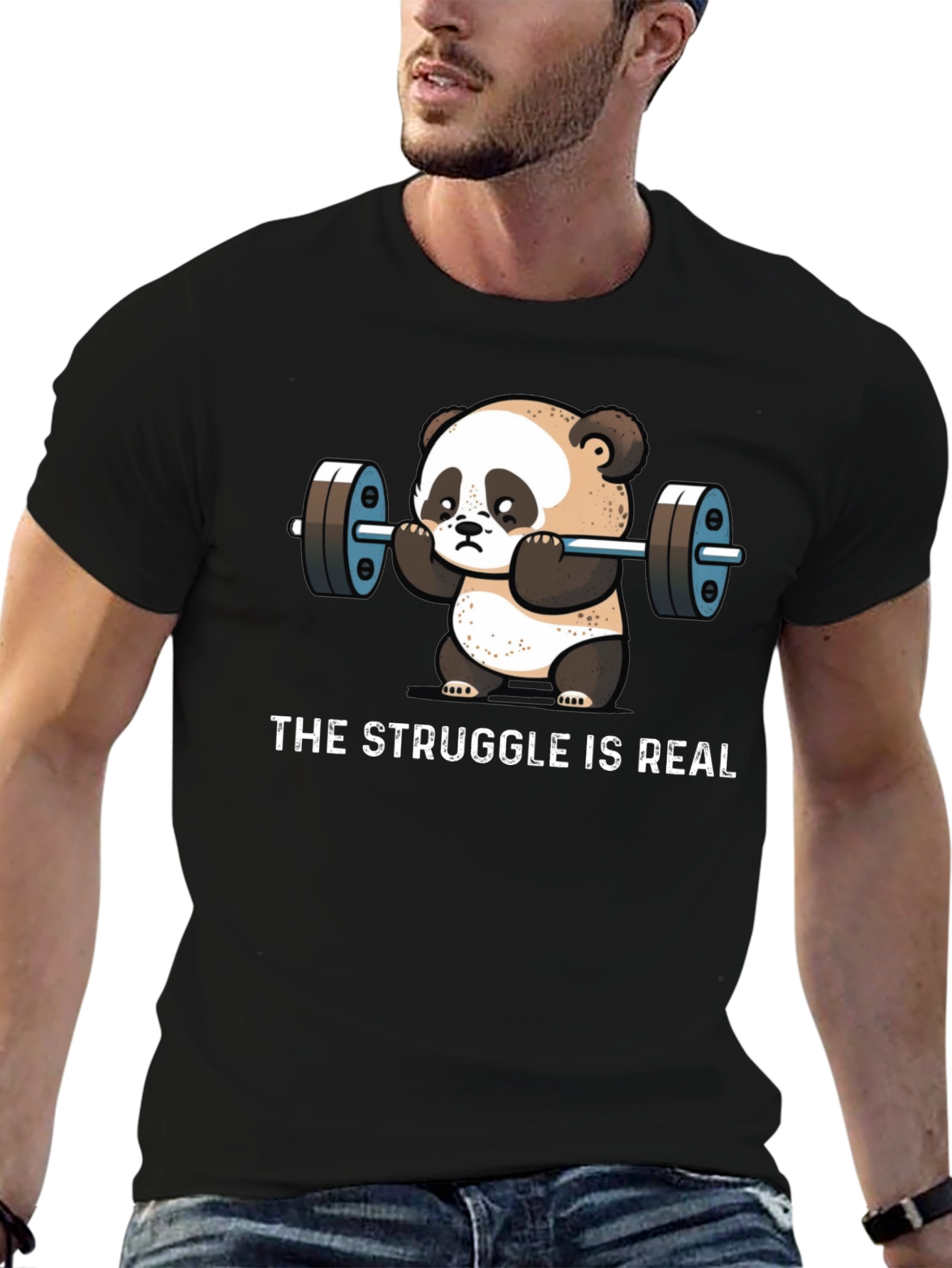 The Struggle is Real Panda T-Shirt - 6