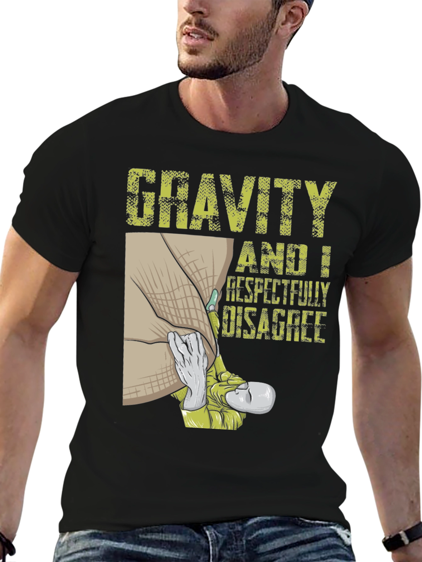Black Gravity Disagree T-Shirt view 6
