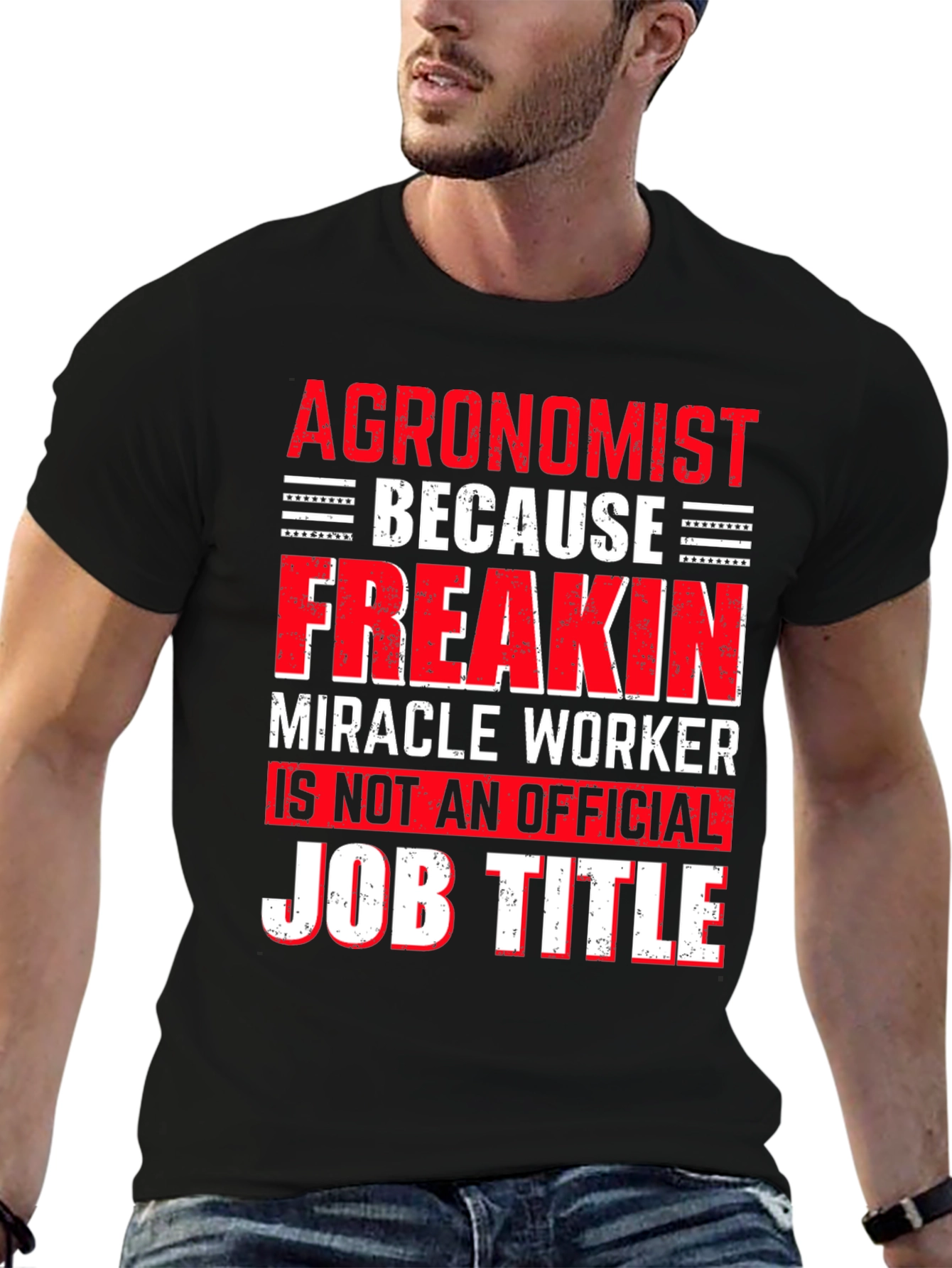 Black Agronomist T-Shirt Funny Job Title Graphic Tee view 6