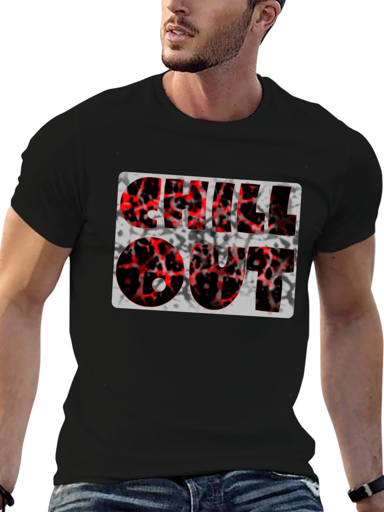 Black Chill Out Graphic Tee - Black Casual Shirt view 6