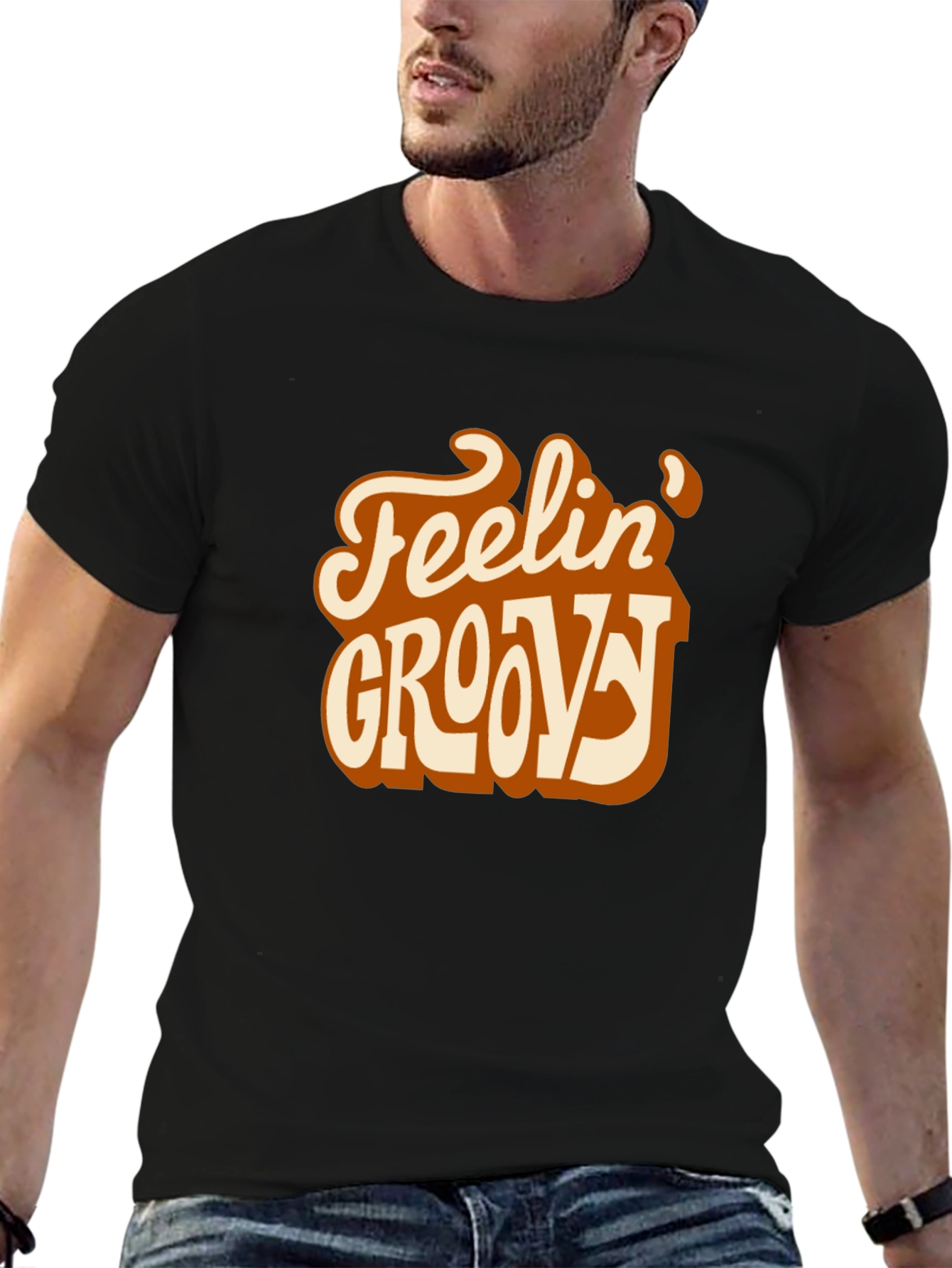 Black Feelin' Groovy Graphic T-Shirt - Retro Style view 6