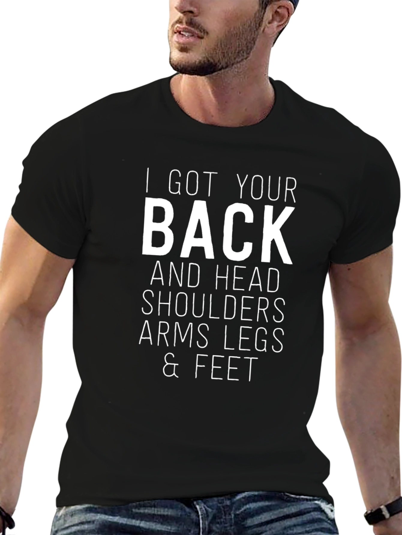 Black Funny "I Got Your Back" T-Shirt view 6