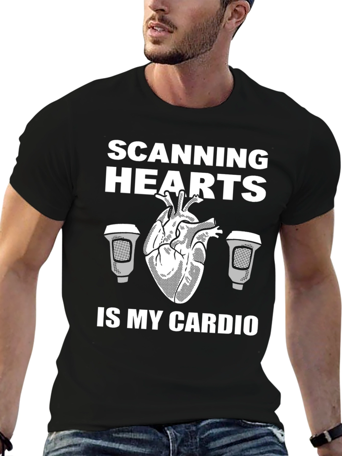 Scanning Hearts Is My Cardio Graphic Tee - 6