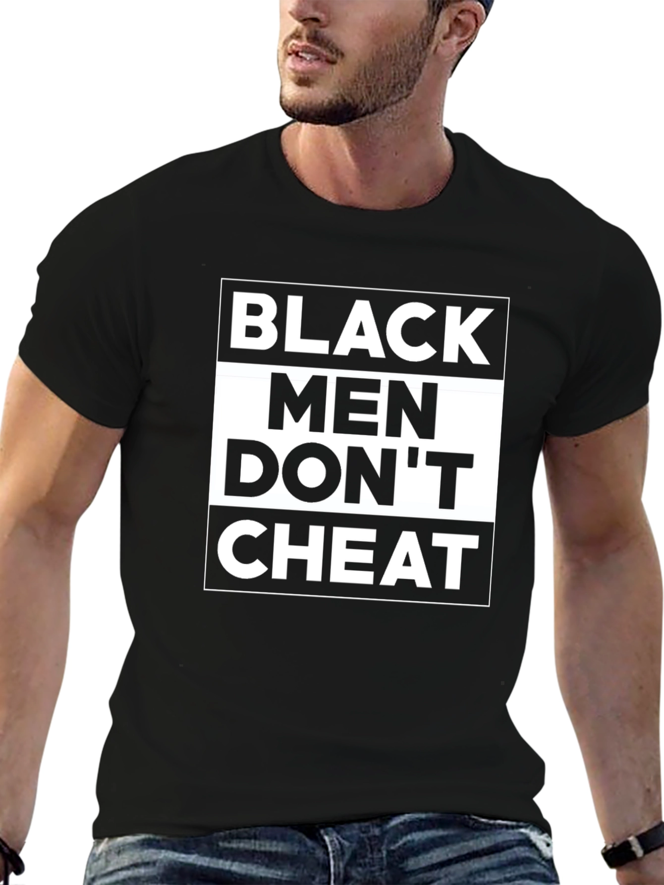 Black Black Men Don't Cheat T-Shirt view 6