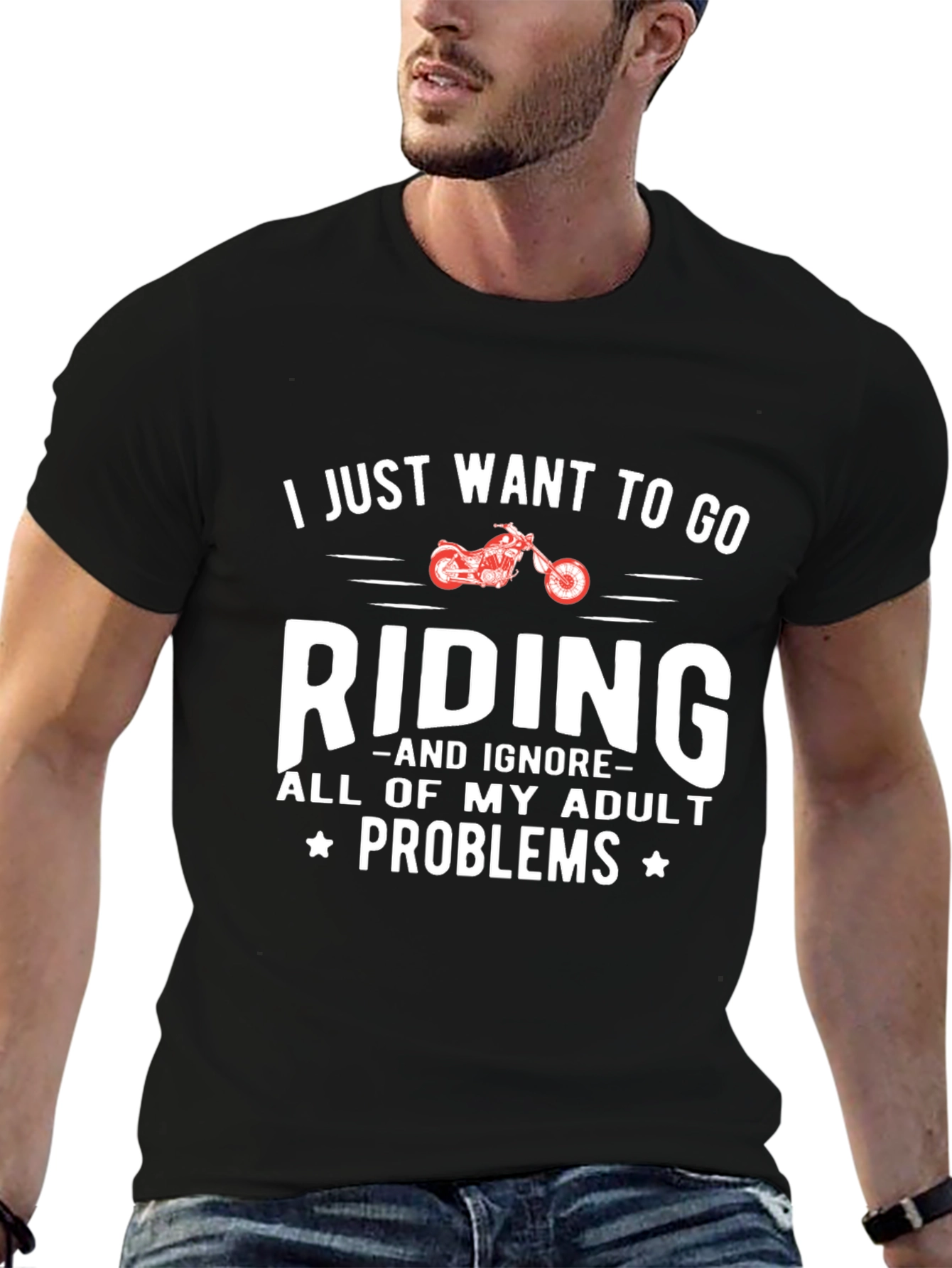 Ride Adult Problems Away Graphic T-Shirt - 6