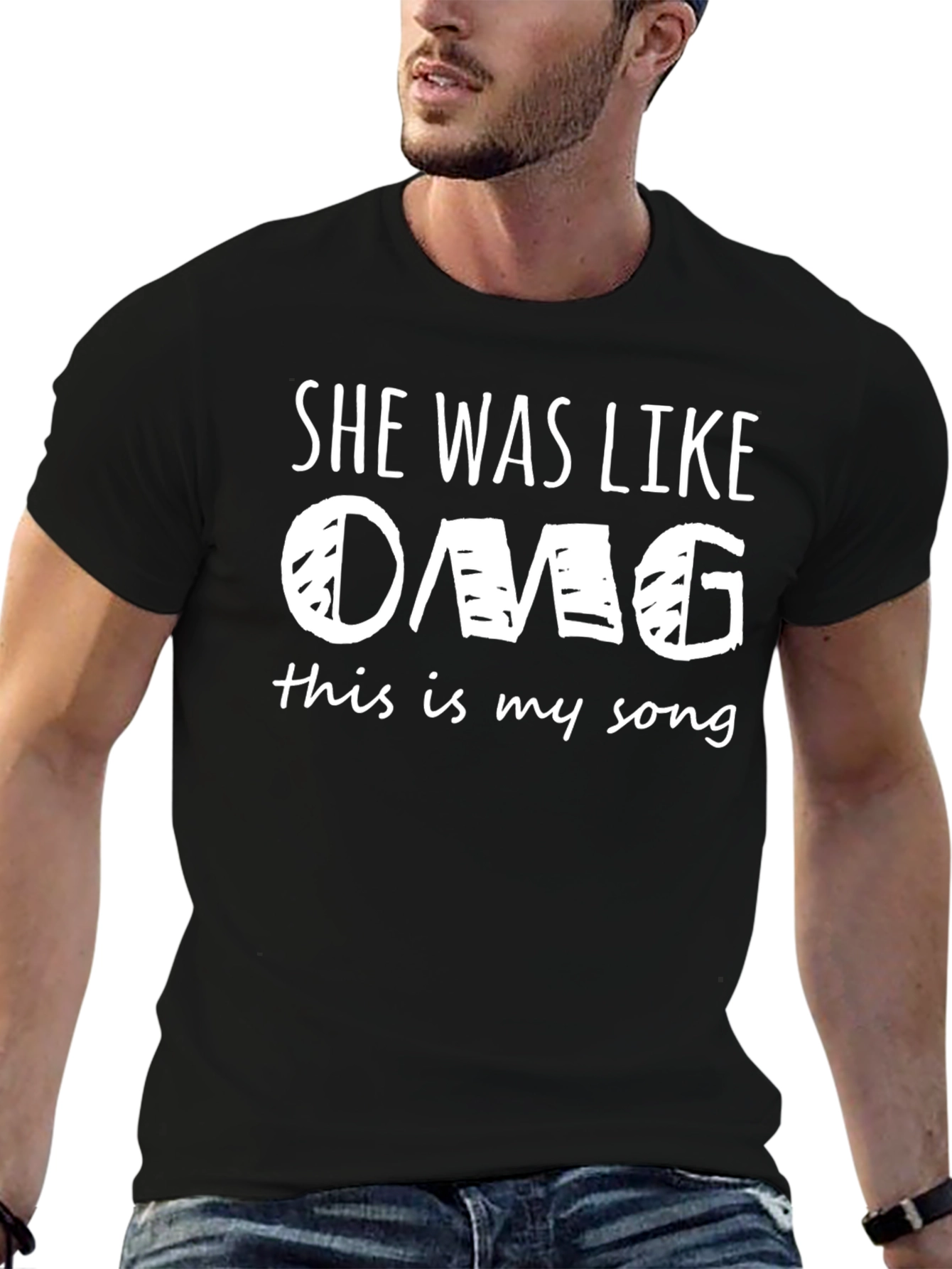 Black OMG This is My Song - Graphic T-Shirt view 6