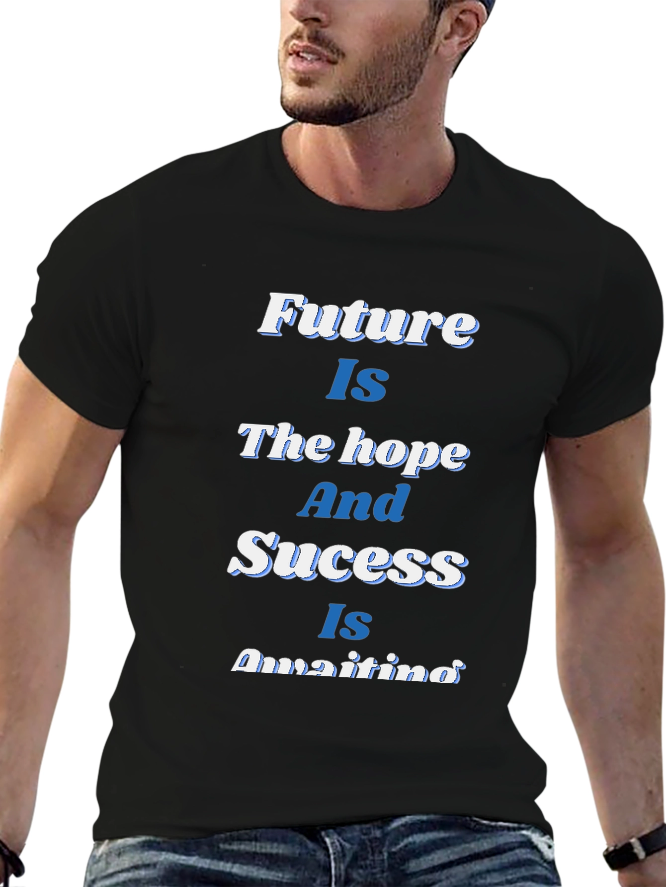 Black Future Success Graphic T-Shirt - Soft Cotton Blend view 6